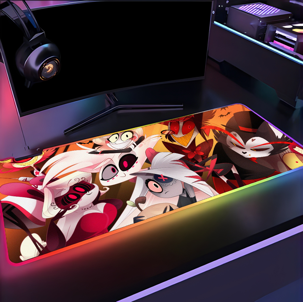 alfombrilla rgb xxl hazbin hotel