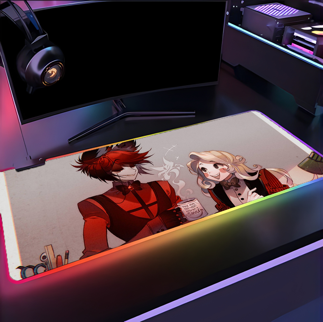 alfombrilla rgb xxl hazbin hotel