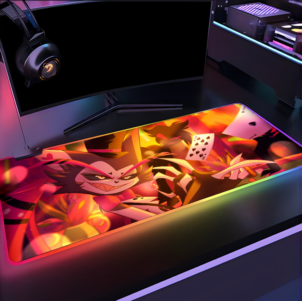 alfombrilla rgb xxl hazbin hotel