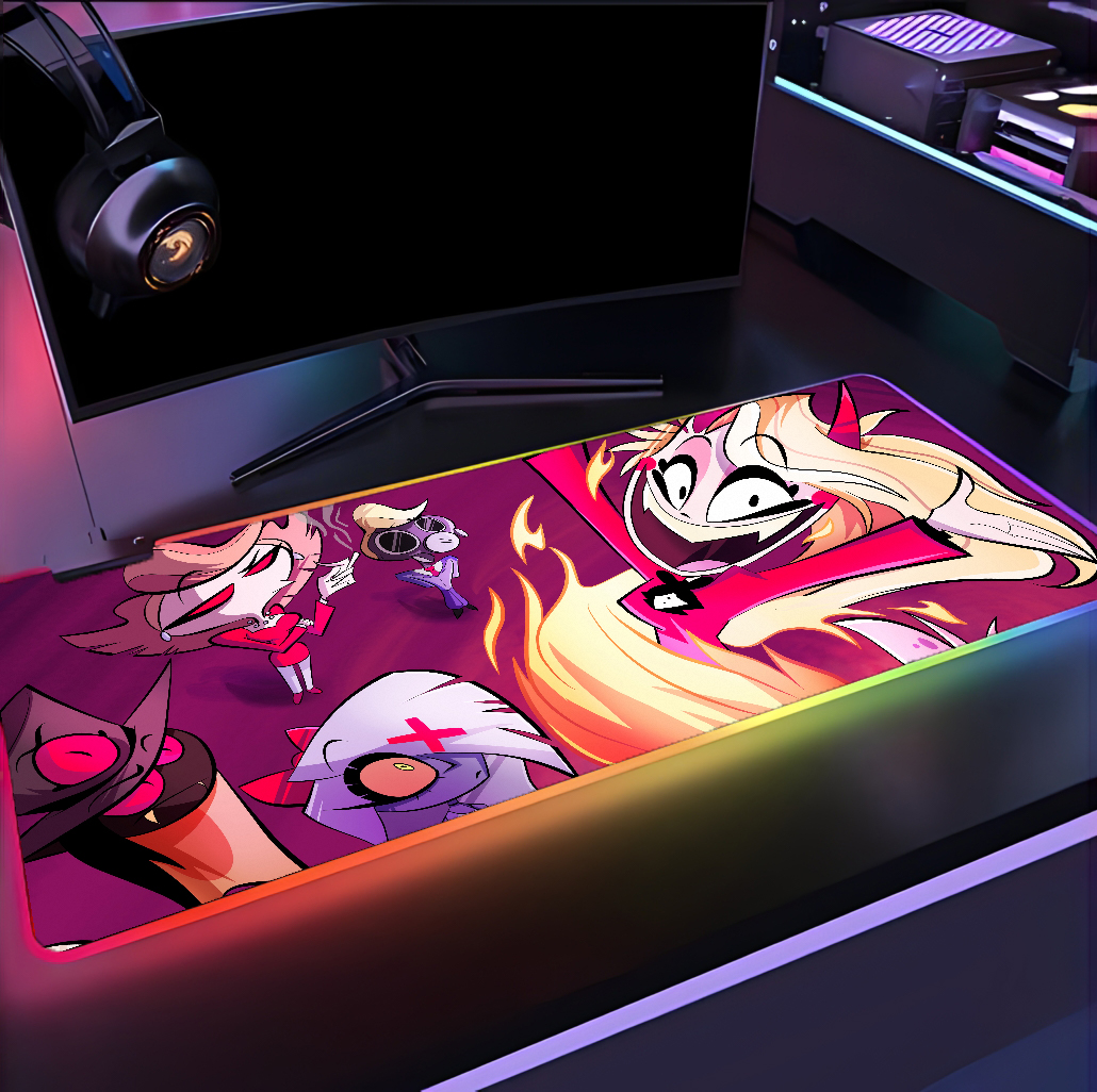 alfombrilla rgb xxl hazbin hotel